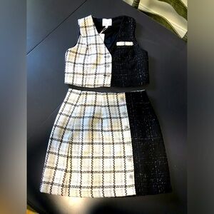 Gianni Bini vest and mini skirt set